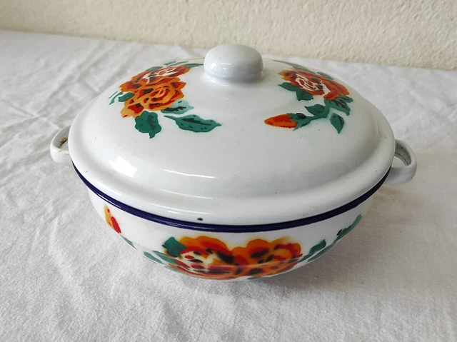 ANCIEN FAITOUT / cocotte en tole émaillée EUR 20,00 - PicClick FR