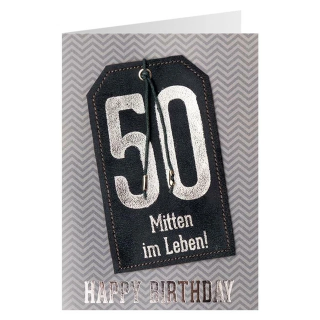 Geburtstagskarte '69-2036' Für 55. Geburtstag – Mit 3D-Prägung & Vergoldetem Umschlag, Personalisierbar | Hergestellt In Frankreich