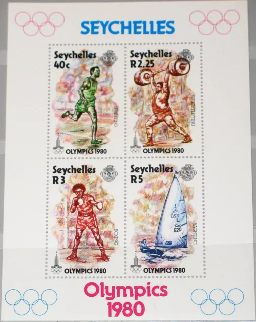 SEYCHELLES SEYCHELLEN 1980 Block 14 S/S 455a Olympics Moscow Boxig Sport MNH