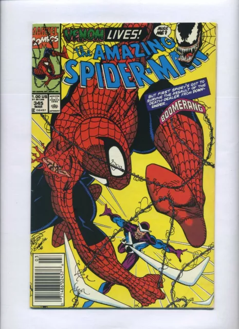 Marvel Comics - Amazing Spider-Man 345 FVF Cletus Kasady Carnage 1991 NEWSSTAND