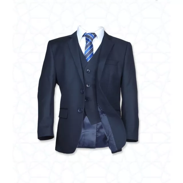 Boys Navy Suit, Children Blue Wedding Suit, Kids Prom Suits, Page Boy Outfits