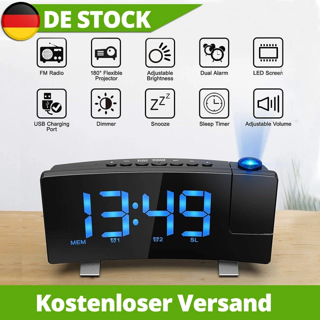 Projektionswecker Funkuhr Netzbetrieb Infactory Projektions