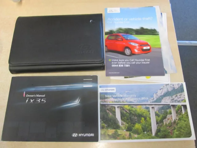 Genuine Hyundai Ix35 2009-2013 Owners Manual Handbook Wallet Pack