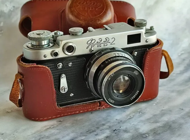 Film Camera 35mm Tested FED 2 Industar-61 2.8/52mm Rare Vintage Leica Copy ussr.