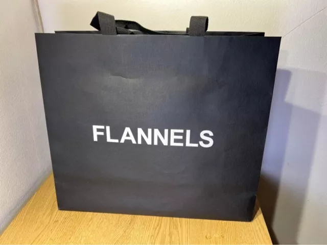 FLANNELS Black Empty Gift Bag 40cm-35cm-14cm