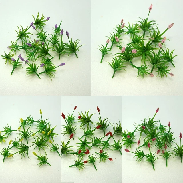 Mélange De Fleurs Sauvages Miniatures – 28 Touffes Pour Dioramas – Hauteur 10-11 Mm – Autocollant – Échelles 1/35 à 1/87