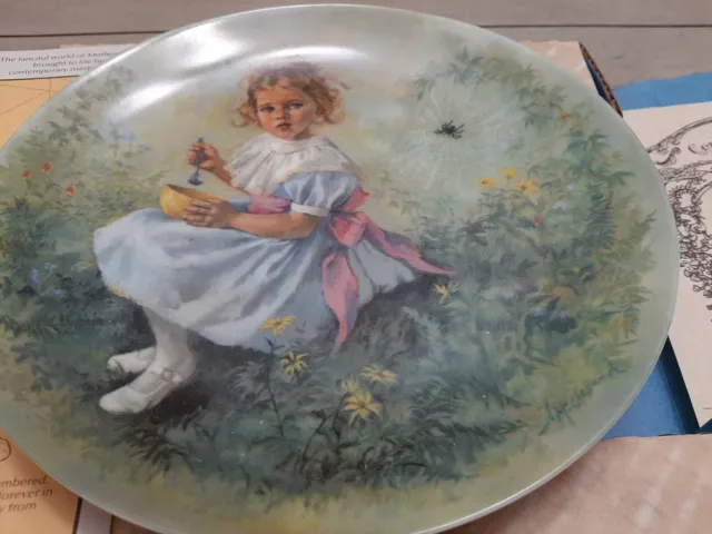 Little Miss Muffet Mother Goose John McClelland  Reco Porcelain Plate 1981 w/COA