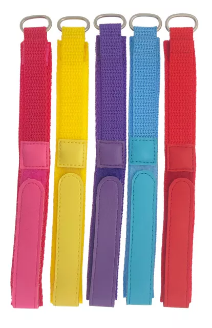 Children's, Ladies 14mm Colour Sports Nylon Fabric Hook And Loop Watch Straps