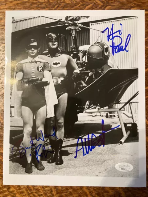 Adam West Burt Ward Batcopter Batman Robin  Autographed Signed Photo JSA