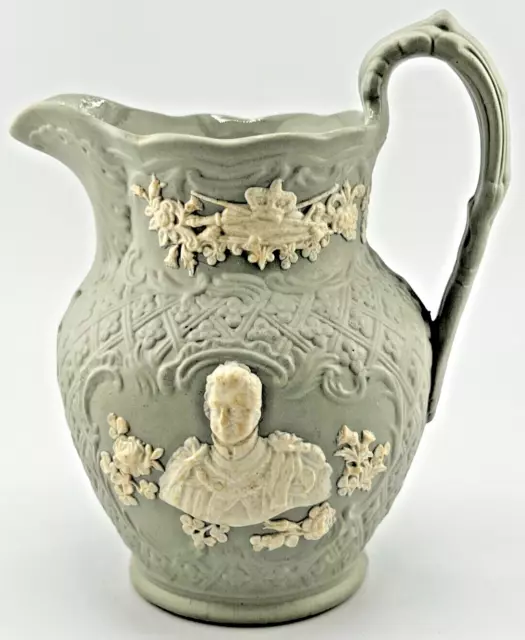 PARIAN WARE KING WILLIAM IV QUEEN ADELAIDE SMALL CREAMER No.13