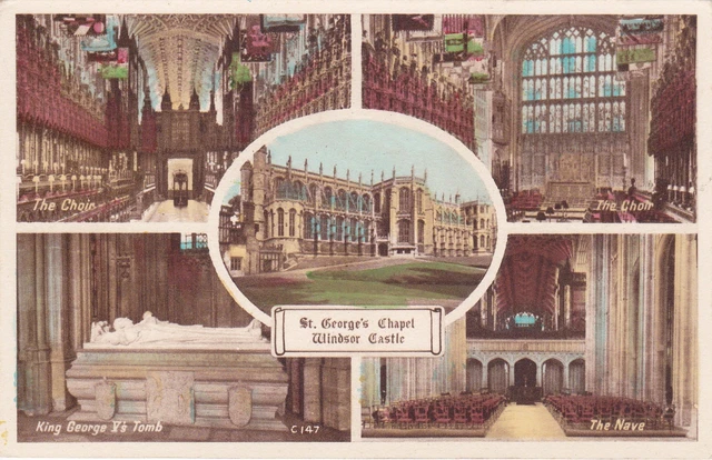 WINDSOR CASTLE - St George's Chapel Multiview Colour Postcard $1.57 ...