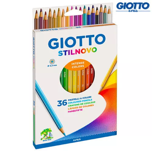 PASTELLI colorati GIOTTO STILNOVO da 36 pezzi colori vivaci facili da temperare