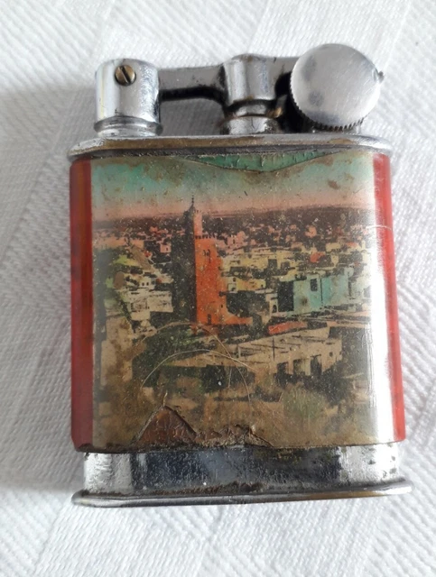 Ancien briquet à essence MYON 201 décor Marrakech