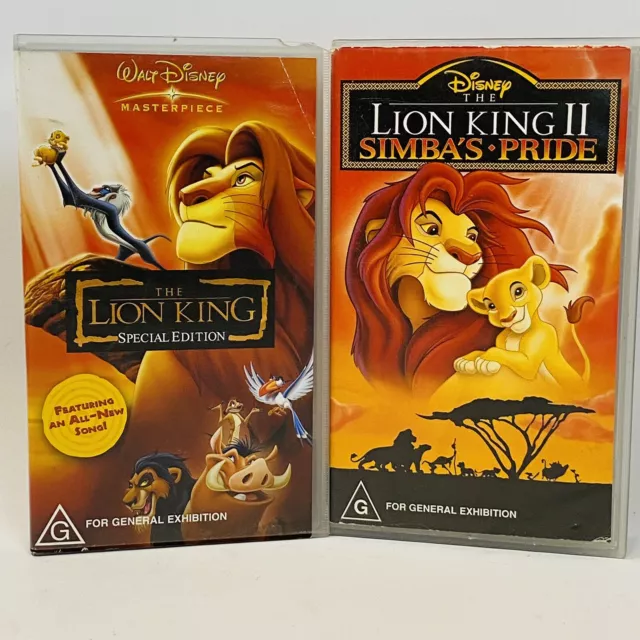 VHS VIDEO LOT Disney The Lion King & The Lion King II Special Edit ...