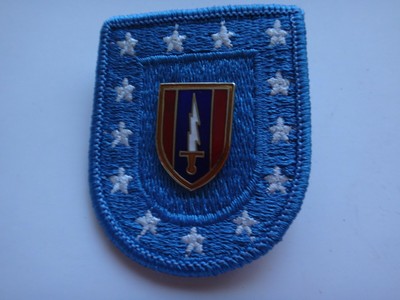 Crest US Army 1st Segnale Brigata Unità Crest Distintivo IN Metallo Su Basco Toppa 