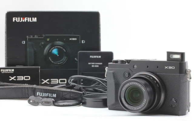 *Almost MINT IN BOX* Fujifilm FinePix X30 12.0MP Digital Camera Black From JAPAN