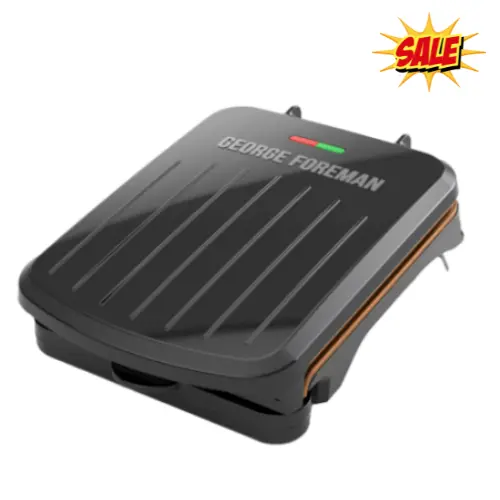 George Foreman 2-Serving Classic Plate Electric Indoor Grill and Panini Press