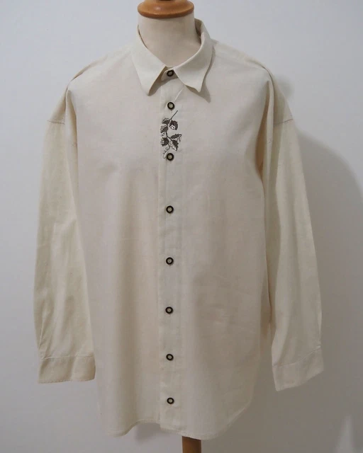 Camicia folcloristica di casa di campagna larghezza colletto 47/48 stile country C491
