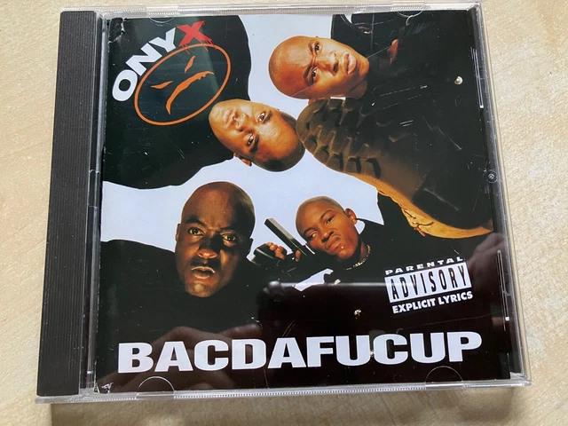 Felpa Con Cappuccio Uomo Onyx Bacdafucup - Hip Hop Rap 3D - Morbida Misto Cotone, Tinta Unita, Taglia M