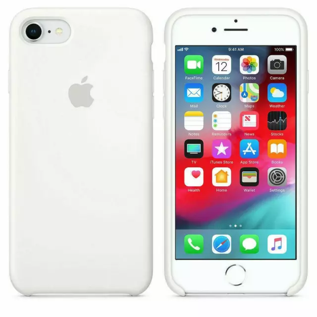 Genuine Apple iPhone 7, 8 & SE (2nd 2020 & 3rd Gen 2022) Silicone Case - White