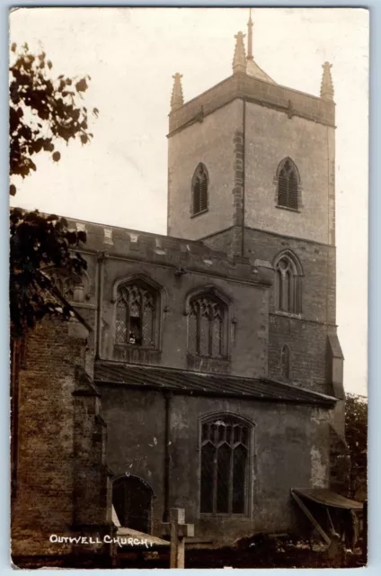 Outwell England Postcard Outwell Church c1910 Unposted Antique RPPC Photo