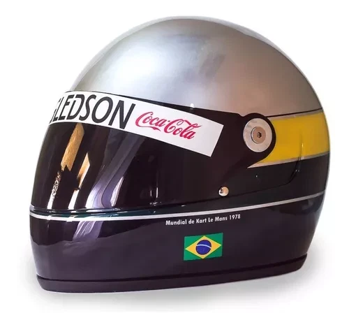 CASCO AYRTON SENNA Kart Le Mans 1978 Scala 1/1 Nuovissimo Replica