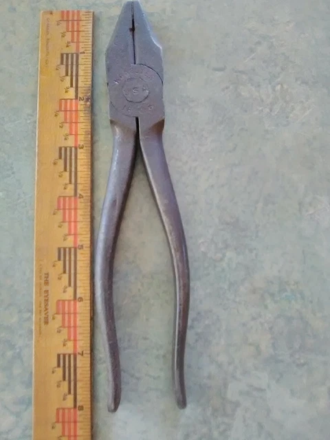 Vtg Kraeuter Industrial 1830-8 8" Lineman Linesman Pliers 1950s-60s  USA