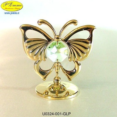 COLIBRI' GOLD SWAROVSKI ELEMENTS IDEALE PER BOMBONIERE 