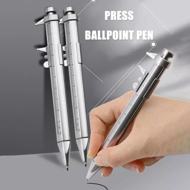 2 in 1 Vernier Caliper Ball Point Pens Roller Portable Measuring Gauging Tools