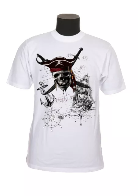 Tee-shirt adulte pirate du S au 2XL personnalisable avec prénom réf 27