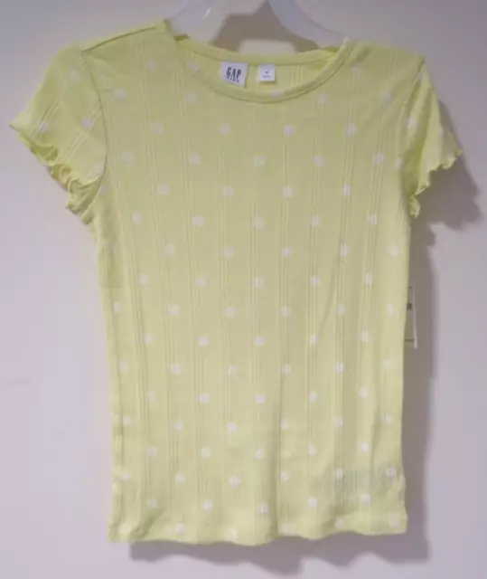 NWT Gap Kids Pointelle Knit Polka Dot Top Girl's Size XS / 4-5