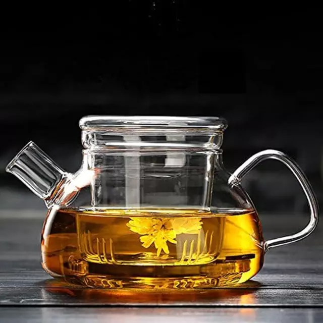 Borosilicate Glass Teapot Coffee Pot with Heat Resistant Glass Infuser Tea Pot C