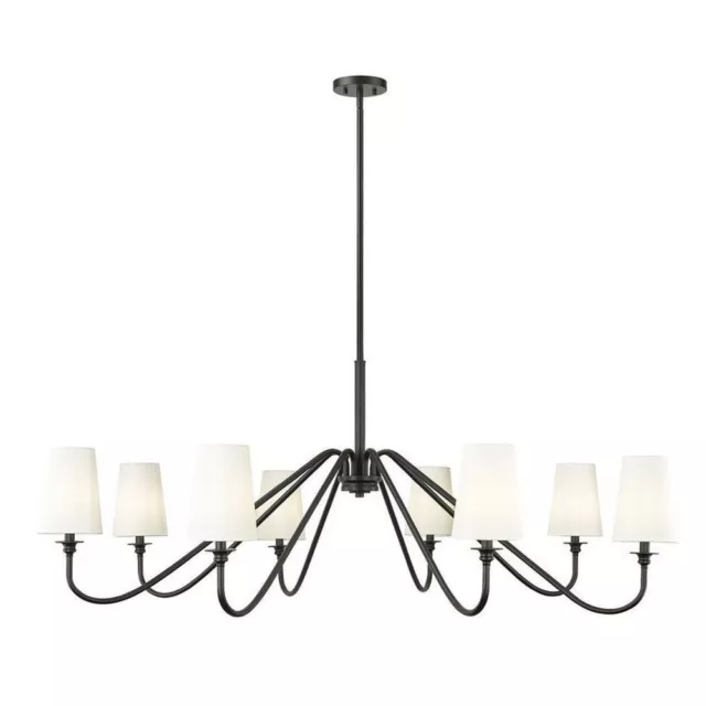 8 Light Chandelier In Industrial Style-23.25 Inches Tall and 60.25 Inches