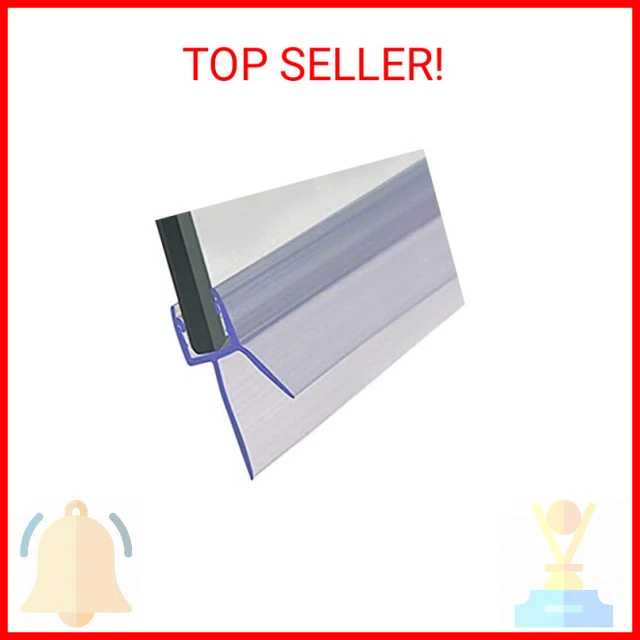 FRAMELESS SHOWER DOOR Bottom Seal with Drip Rail 1/4 Thick Glass 27.5