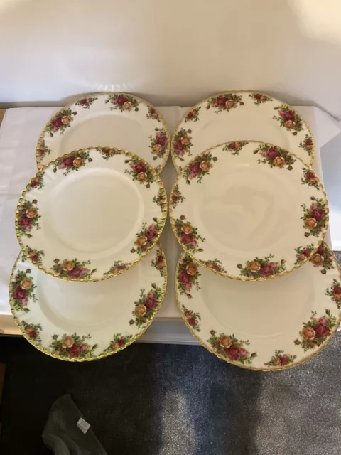 Royal Albert Old Country Roses 6 X Large Dinner Plates