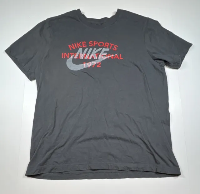 The Nike Tee Nike Sports International Short Sleeve T Shirt Large Dark Gray