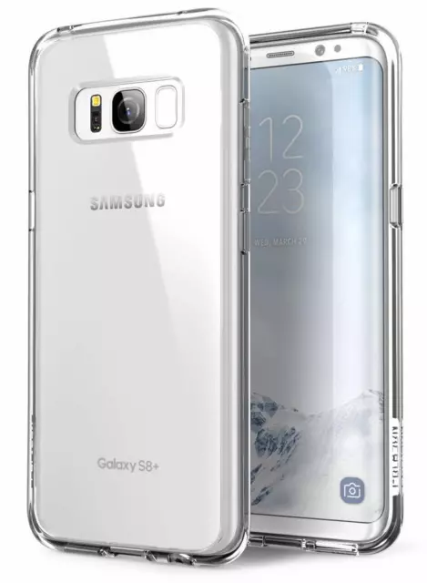 For Samsung Galaxy S8 /S8+ Plus i-Blason Hybrid Slim TPU Bumper Clear Case Cover 2