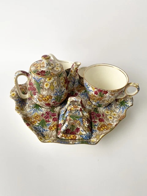 Royal Winton "Marguerite" Grimwades Chintz - 6 piece Breakfast for one Set