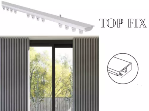 Discrete Aluminium Made To Measure Top (Ceiling) Fix Curtain Track & Accessories