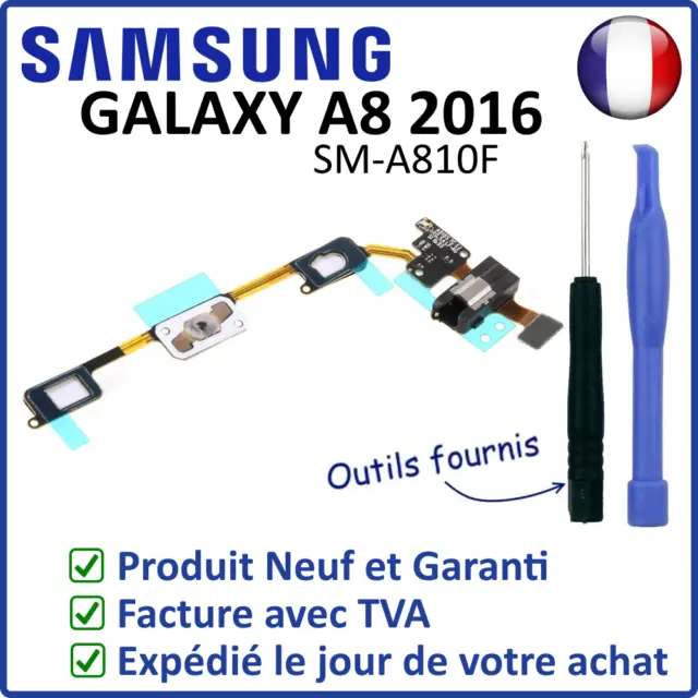 Nappe De La Prise Jack Et Boutons Home Tactile Du Samsung Galaxy A8 2016 Sm-A810