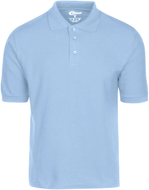 DDI 1982490 Premium Light Blue Men&apos;s Polo Shirt - Size L Case of 6