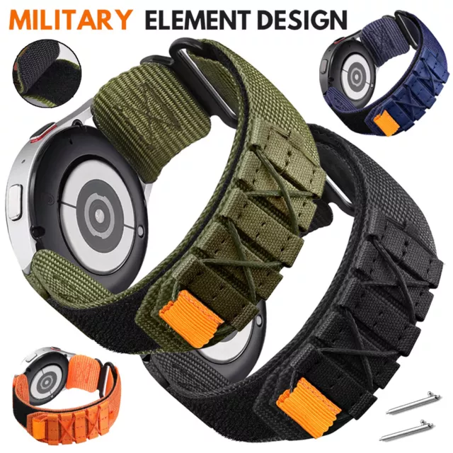 22mm Rugged Military Nylon Fabric Strap Band For Samsung/Garmin/Huawei/Amazfit