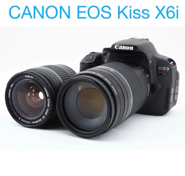 CANON EOS KISS X6i DSLR Camera with EF-S 18-55mm Lens Excellent