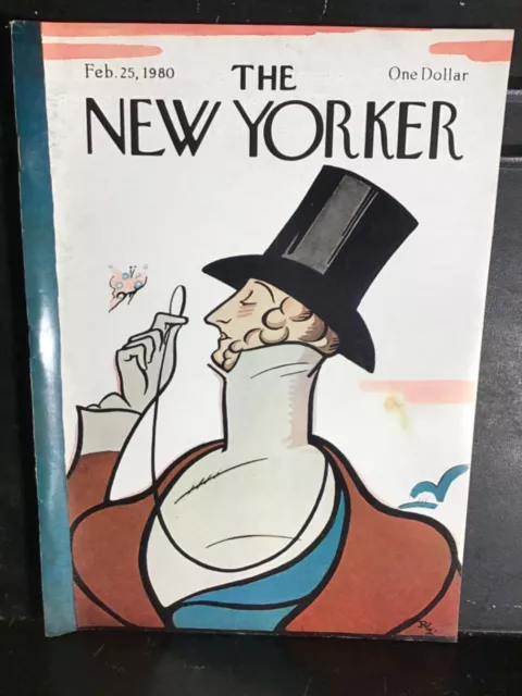 New Yorker Magazine Feb 25, 1980 Vintage Complete Original Cover