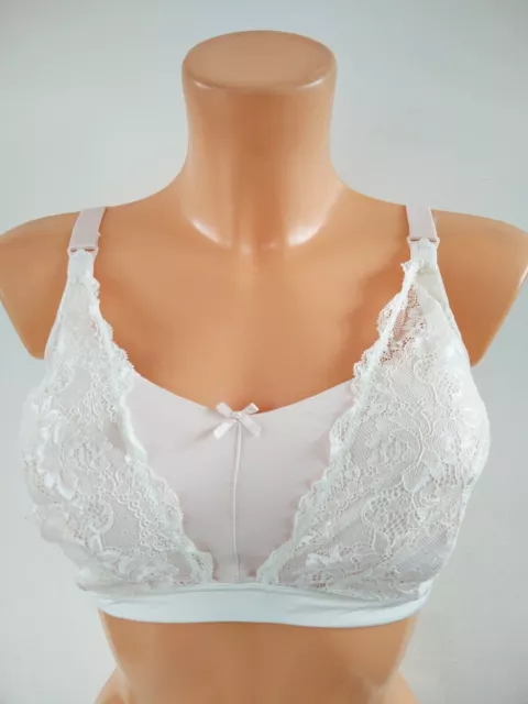Bnwt Womens 34Gg Figleaves Baby Pink & Ivory Lace Non Wired Nursing Bra 1831201