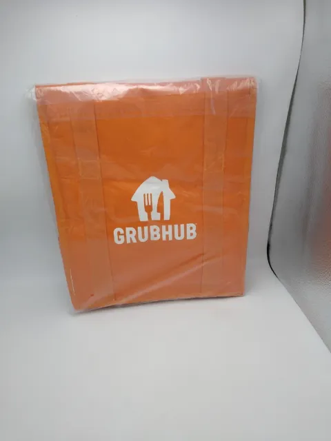 New Grubhub Large Delivery Tote Bag Orange 16 x 13