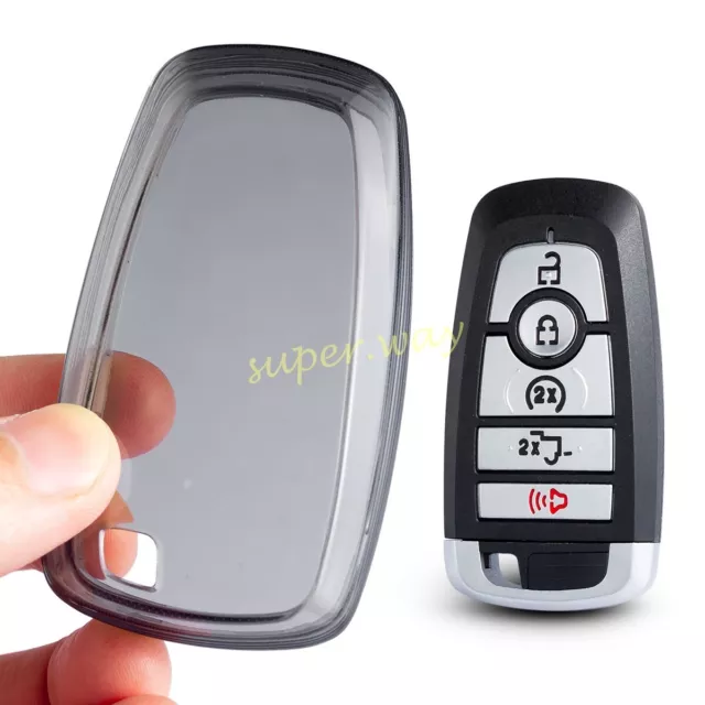 Transparent Black TPU Smart Key Cover Case For Ford Bronco Sport Mustang Ranger