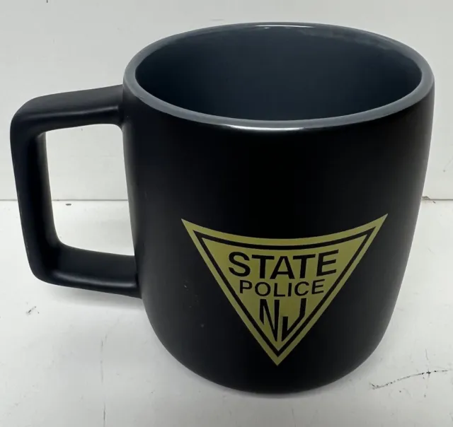 NJSP New Jersey State Police Triangle Black Coffee Mug