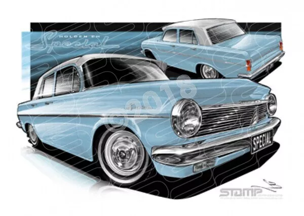 Holden Classic EH EH SPECIAL AMBERLEY BLUE A3 FRAMED PRINT (HC631)