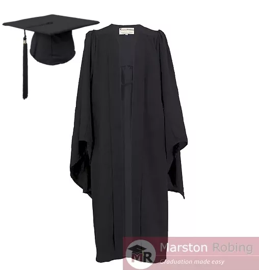 Bachelor Level University Academic Graduation Gown with mortarboard Hat & Tassel